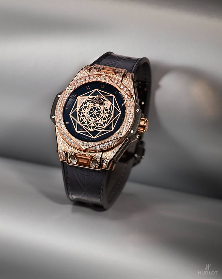 Đồng hồ hublot Sang Bleu King Gold 